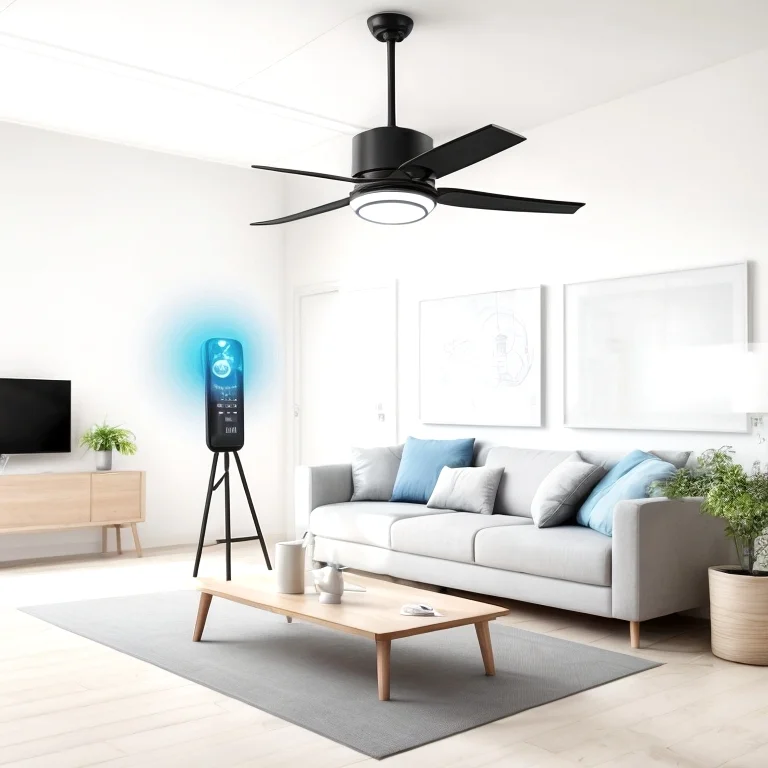 Kompakter Tischventilator mit WLAN-Verbindung